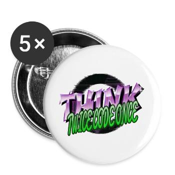 frontend developer statement quote - Buttons klein 25 mm (5er Pack) - Weiß - Vorne