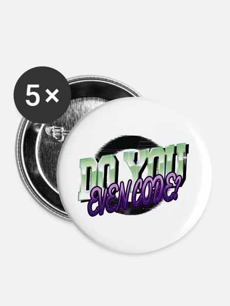 informatics computer language - Buttons klein 25 mm (5er Pack) - Weiß