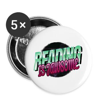 films geek livre cadeau dragon vert amour - Lot de 5 petits badges (25 mm) - blanc - Devant