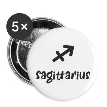 Sternziechen Schütze - Buttons klein 25 mm (5er Pack) - Weiß - Vorne