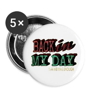 Computer Bday Fullstack Developer Programming - Buttons small 1''/25 mm (5-pack) - white - Front