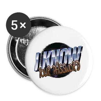 gamer analyst gift hacking coder bday fun - Buttons klein 25 mm (5er Pack) - Weiß - Vorne