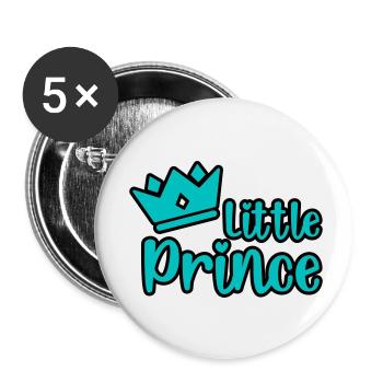 lt. prince - Buttons klein 25 mm (5er Pack) - Weiß - Vorne