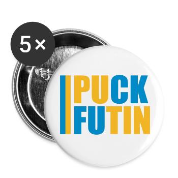 puck futin logo design - Buttons small 1''/25 mm (5-pack) - white - Front