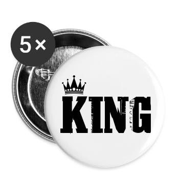 King - Buttons small 1''/25 mm (5-pack) - white - Front