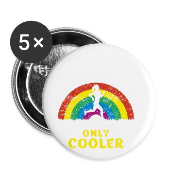 Lustige Läuferin Mama Marathon Laufen für Frau Cool - Buttons klein 25 mm (5er Pack) - Weiß - Vorne