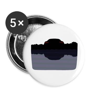 Auto am See - Buttons klein 25 mm (5er Pack) - Weiß - Vorne