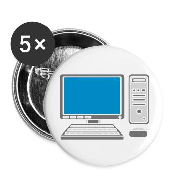 Tastatur Maus Bildschirm Computer - Buttons klein 25 mm (5er Pack) - Weiß - Vorne