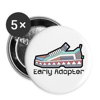Shoe 3 - Buttons small 1''/25 mm (5-pack) - white - Front