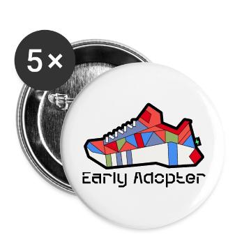 Chaussure 5 - Lot de 5 petits badges (25 mm) - blanc - Devant
