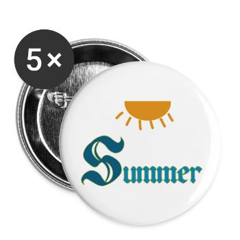 Summer - Buttons klein 25 mm (5er Pack) - Weiß - Vorne