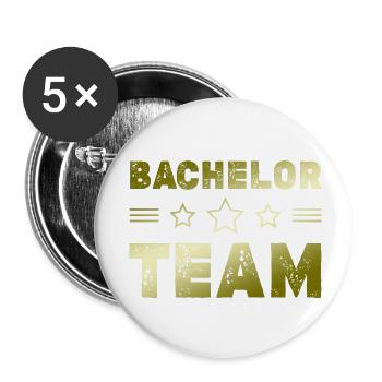Équipe Bachelor - Lot de 5 petits badges (25 mm) - blanc - Devant