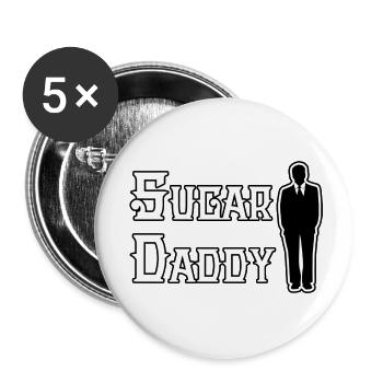 Papa Drôle de chemise disant cadeau Père Mari - Lot de 5 petits badges (25 mm) - blanc - Devant