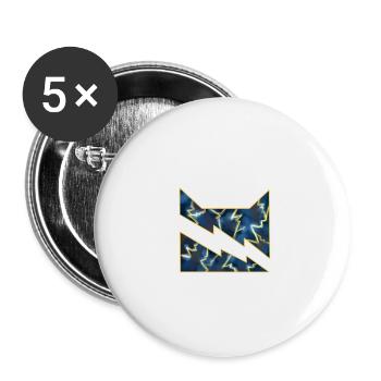 Donenrclan Thunderclan Firestar Feuerstern Katzen - Buttons klein 25 mm (5er Pack) - Weiß - Vorne
