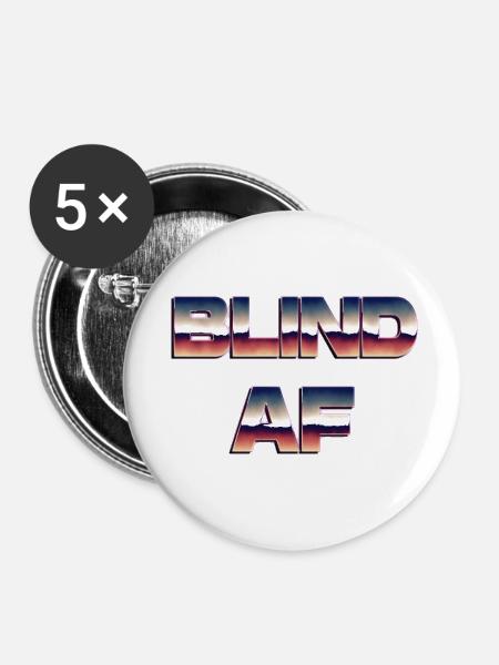 Blinder AF - Buttons klein 25 mm (5er Pack) - Weiß