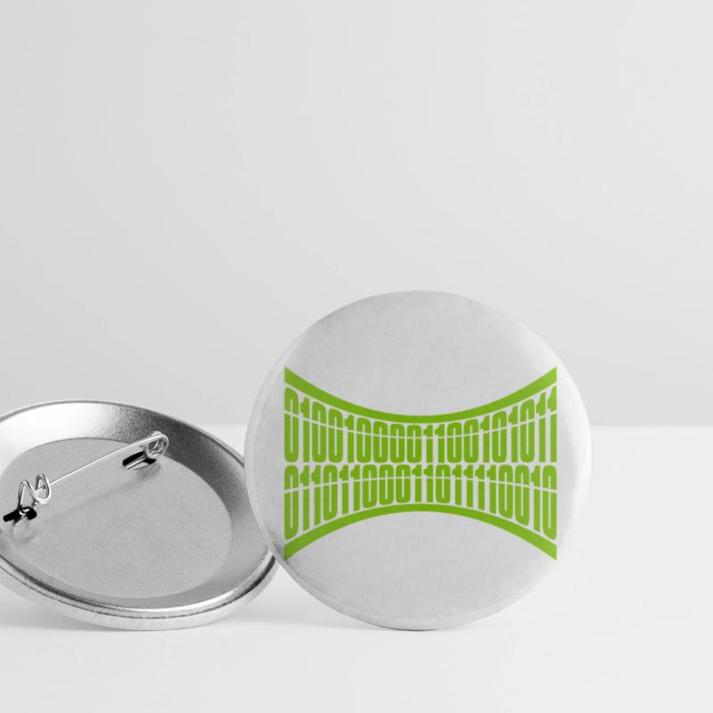 Binär Code Programm Sprache Buttons klein 25 mm (5er Pack)