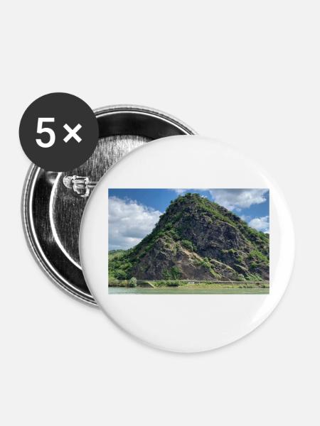 Berg - Buttons klein 25 mm (5er Pack) - Weiß