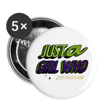 Programming Language Programming DADs Favorite - Buttons small 1''/25 mm (5-pack) - white - Front