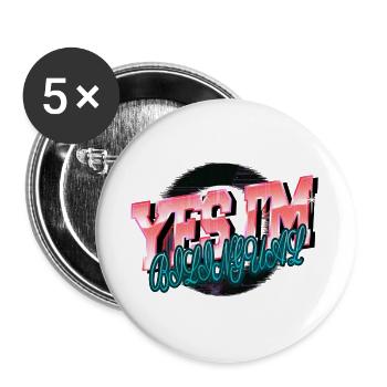 cool analyst awesome computer science - Buttons klein 25 mm (5er Pack) - Weiß - Vorne