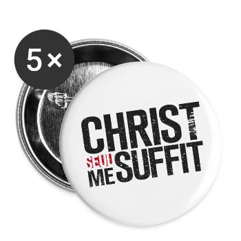CHRIST SEUL ME SUFFIT - Lot de 5 petits badges (25 mm) - blanc - Devant