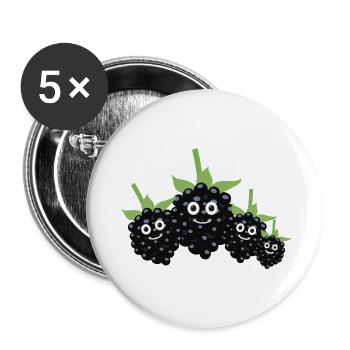 Blackberries,Family,Berries,Blackberry - Buttons small 1''/25 mm (5-pack) - white - Front