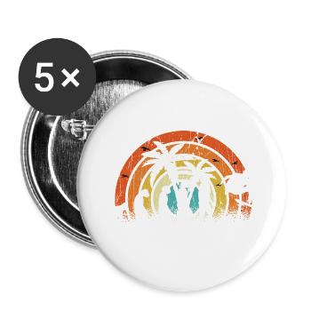 Evolution Skateboarding Skate Retro Streetwear - Buttons klein 25 mm (5er Pack) - Weiß - Vorne