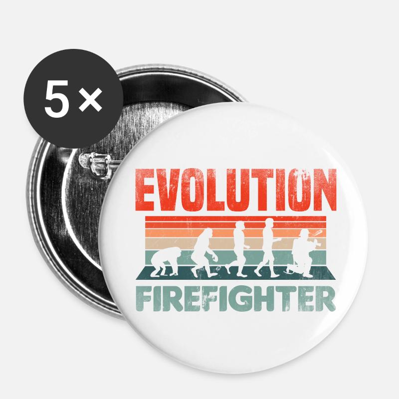 Golf Evolution From Monkey To Men Golfing - Buttons small 1''/25 mm (5-pack) - white