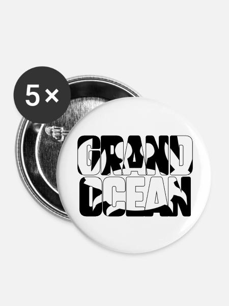 Großer Ozean - Buttons klein 25 mm (5er Pack) - Weiß