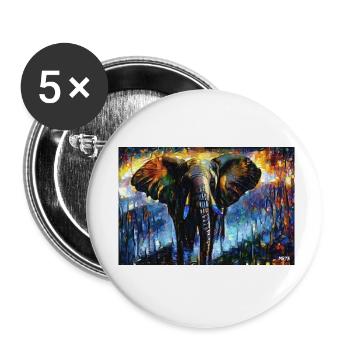 help_for_elephants_13 - Buttons klein 25 mm (5er Pack) - Weiß - Vorne