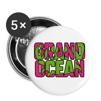 Great Ocean - Buttons small 1''/25 mm (5-pack) - white - Front