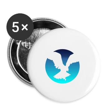 Fliegender Adler - Buttons klein 25 mm (5er Pack) - Weiß - Vorne