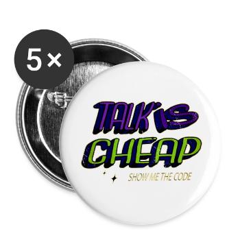 computer language - Buttons klein 25 mm (5er Pack) - Weiß - Vorne