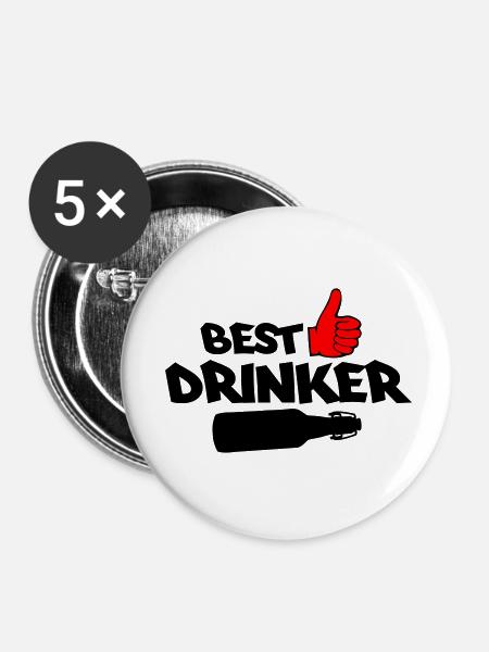 best drinker - Buttons klein 25 mm (5er Pack) - Weiß
