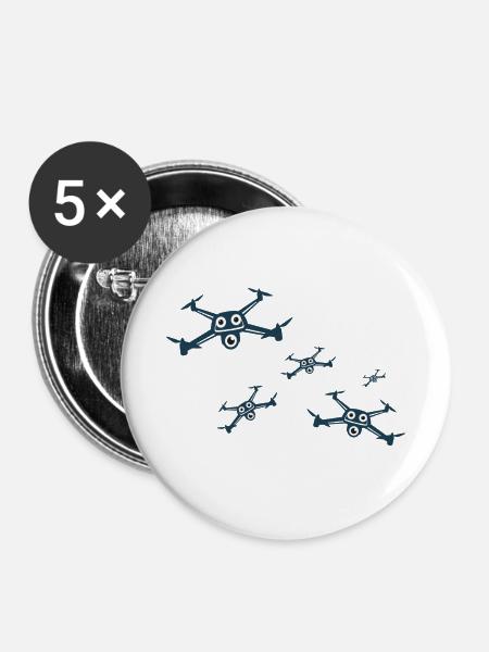 dronen,drone,comic - Buttons klein 25 mm (5er Pack) - Weiß