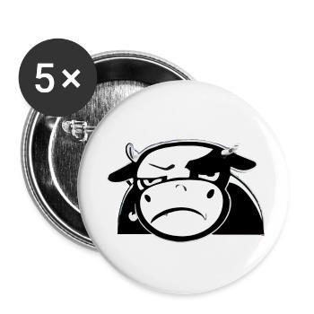 Douba la vache grognonne - Lot de 5 petits badges (25 mm) - blanc - Devant