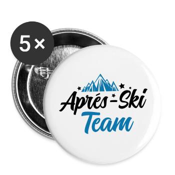 Après-Ski Team - Buttons small 1''/25 mm (5-pack) - white - Front