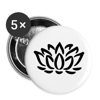 Lotus - Buttons small 1''/25 mm (5-pack) - white - Front