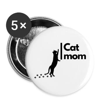 CAT mom cut - Buttons small 1''/25 mm (5-pack) - white - Front