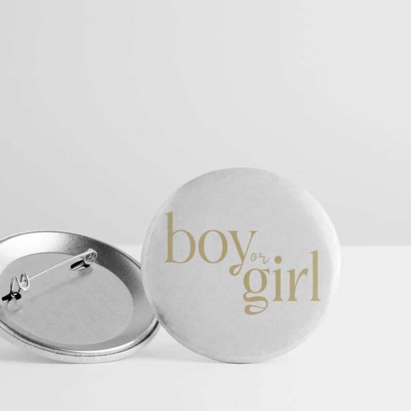 Junge oder Mädchen Buttons klein 25 mm (5er Pack)