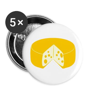 Cheese golden yellow with tip cut - Buttons small 1''/25 mm (5-pack) - white - Front