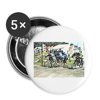 bmx - Lot de 5 petits badges (25 mm) - blanc - Devant