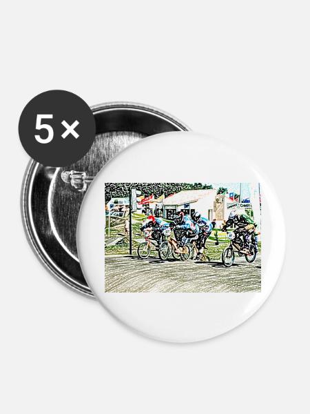 BMX (Begriffsklärung - Buttons klein 25 mm (5er Pack) - Weiß