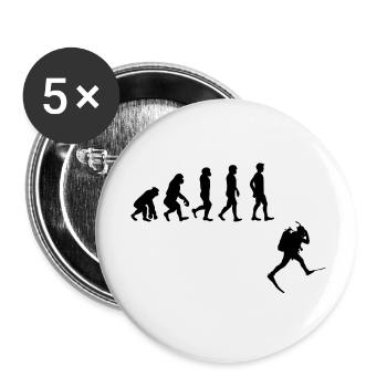 Evolution Freitauchen Freitauchen Plongée - Buttons klein 25 mm (5er Pack) - Weiß - Vorne