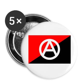 Anarchy - Buttons small 1''/25 mm (5-pack) - white - Front
