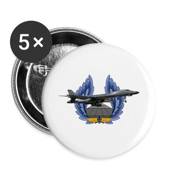 B-1B Lancer - Buttons small 1''/25 mm (5-pack) - white - Front