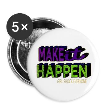 when there birthday present idea gift idea - Buttons klein 25 mm (5er Pack) - Weiß - Vorne
