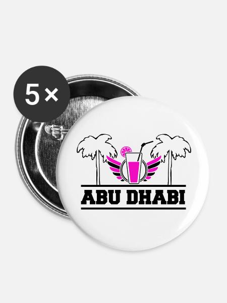abu dhabi - Buttons klein 25 mm (5er Pack) - Weiß