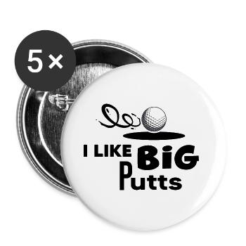 Golf Golf Golf Putts Golf Players Golf Course - Buttons small 1''/25 mm (5-pack) - white - Front