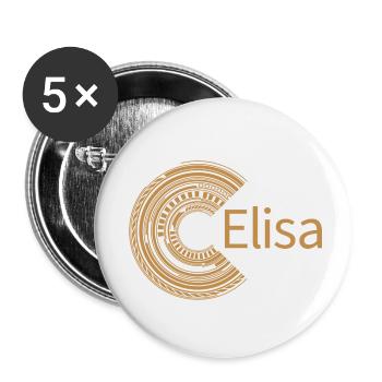 For Elisa - Buttons small 1''/25 mm (5-pack) - white - Front