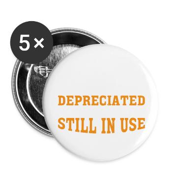 Fully Depreciated But Still In Use 7 - Buttons klein 25 mm (5er Pack) - Weiß - Vorne